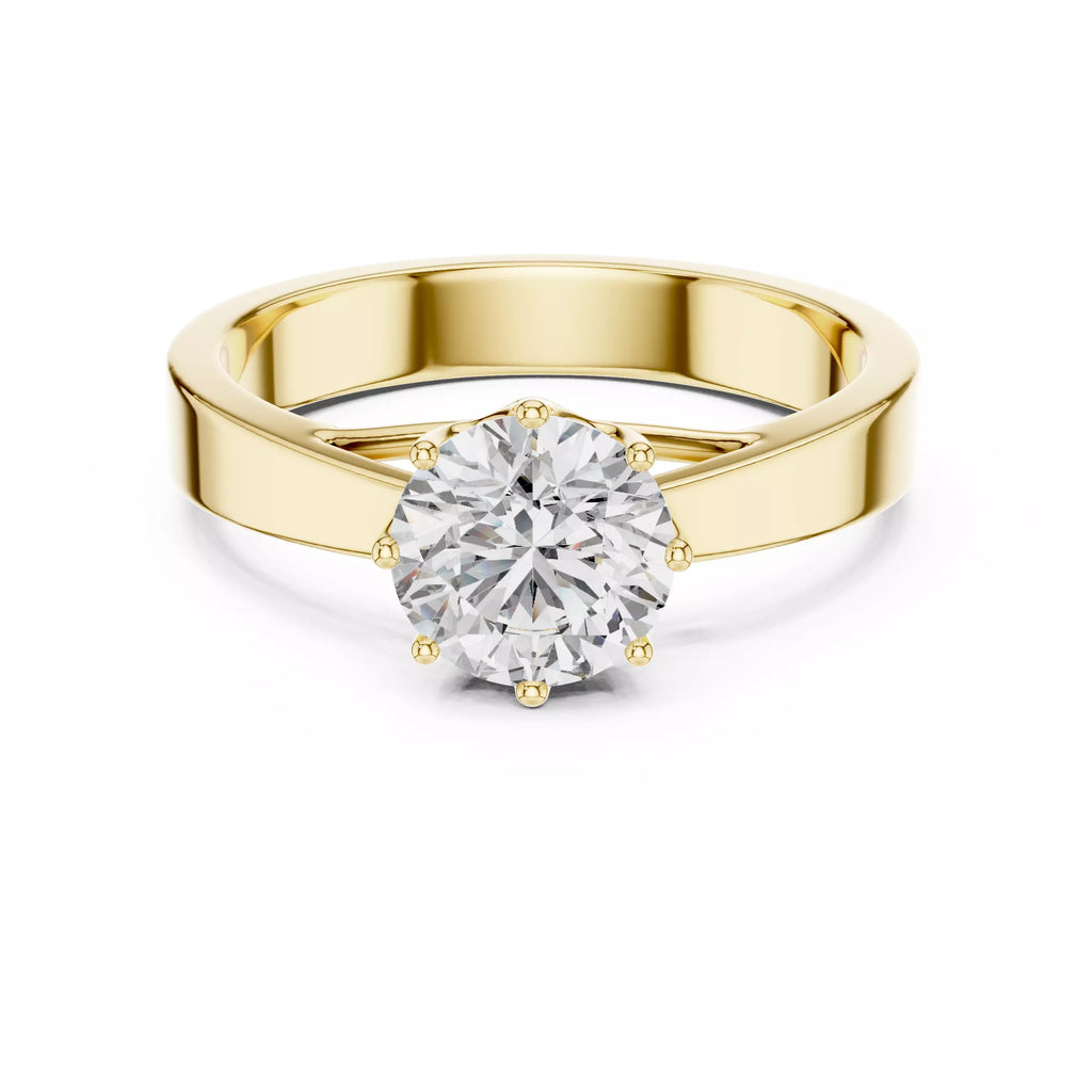 Petal Set Cathedral Ring - Round