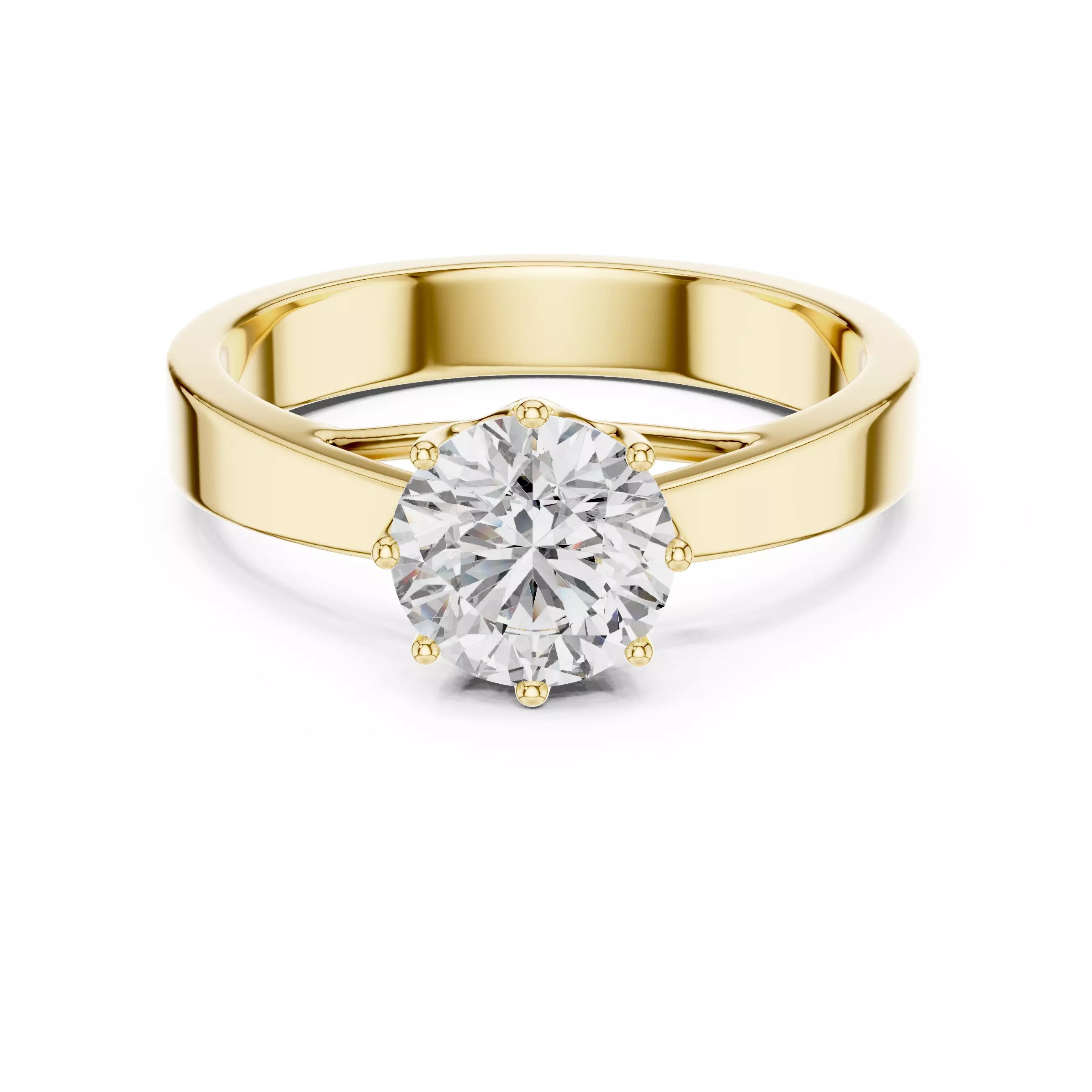 Petal Set Cathedral Ring - Round