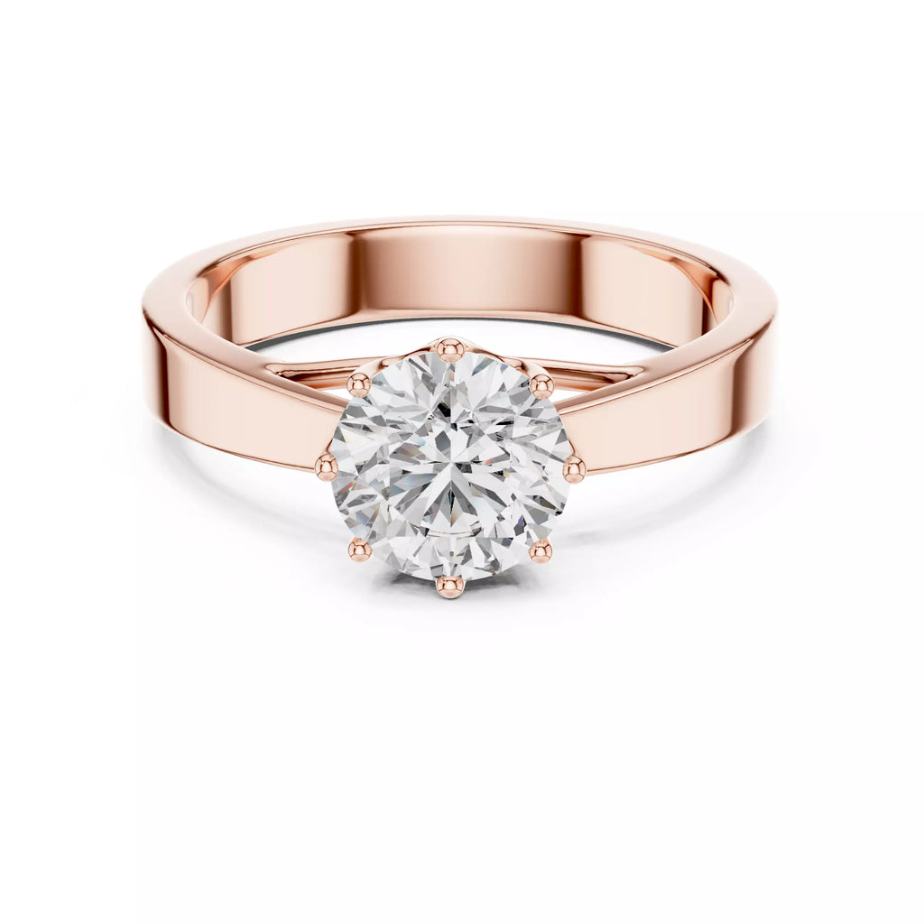 Petal Set Cathedral Ring - Round