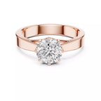 Petal Set Cathedral Ring - Round