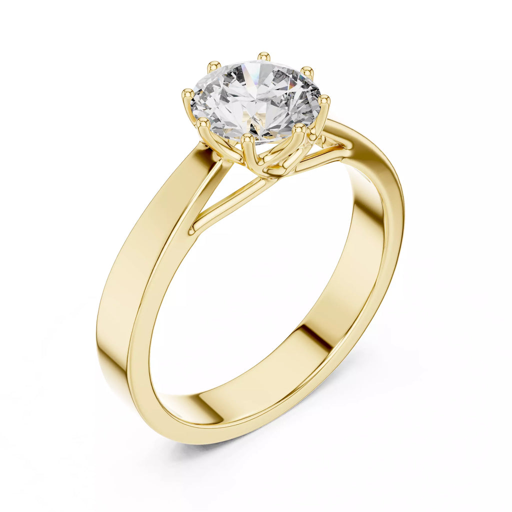 Petal Set Cathedral Ring - Round