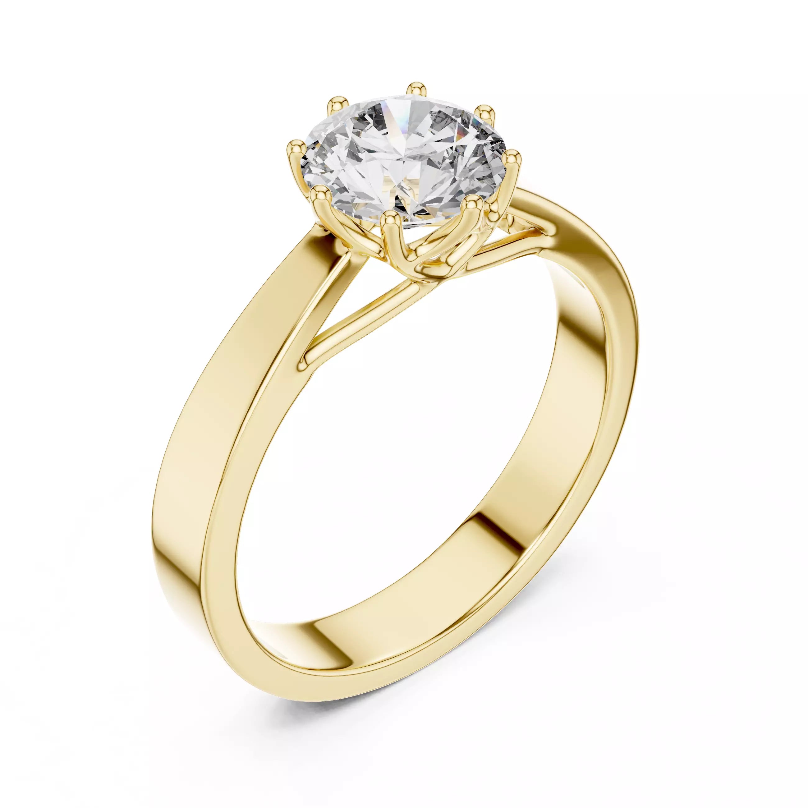 Petal Set Cathedral Ring - Round