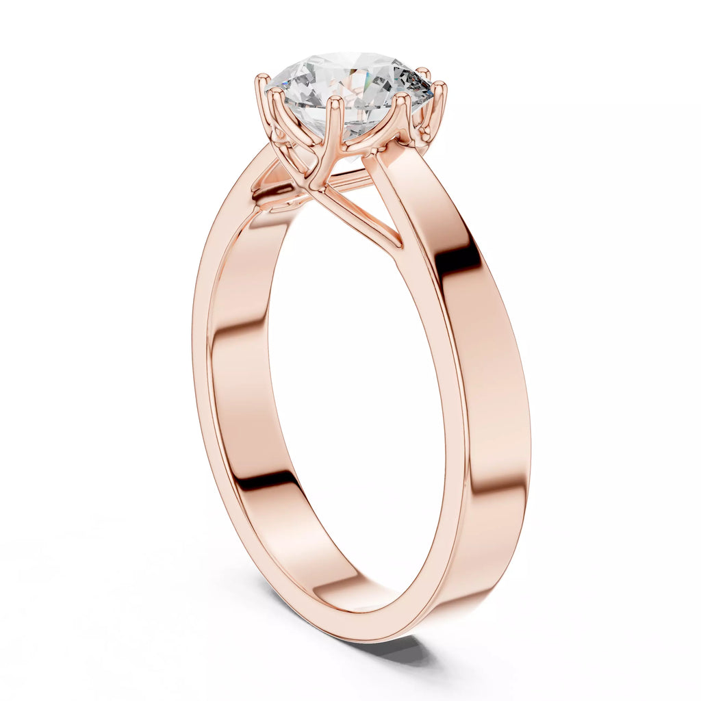 Petal Set Cathedral Ring - Round