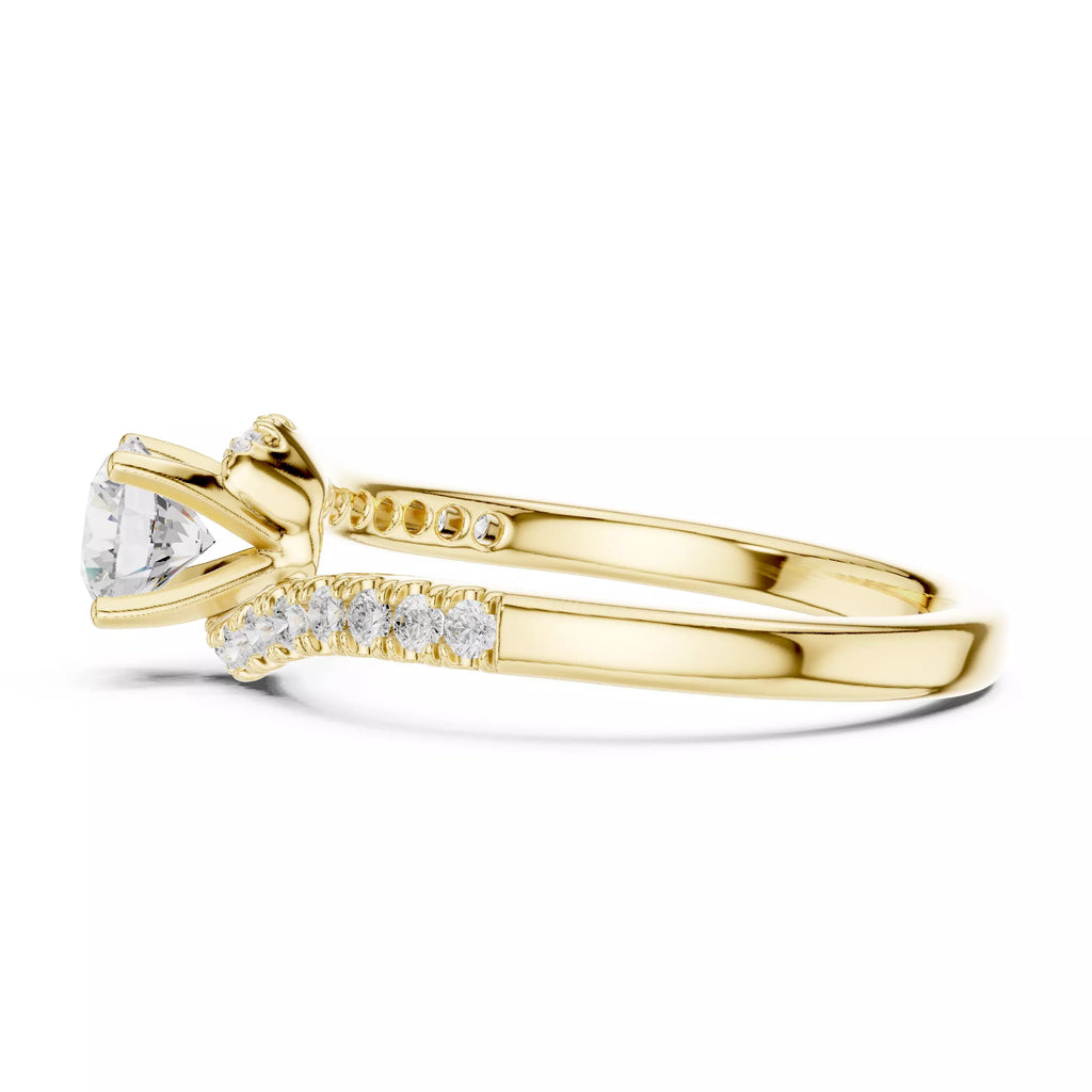 Pavé Bypass Ring - Round