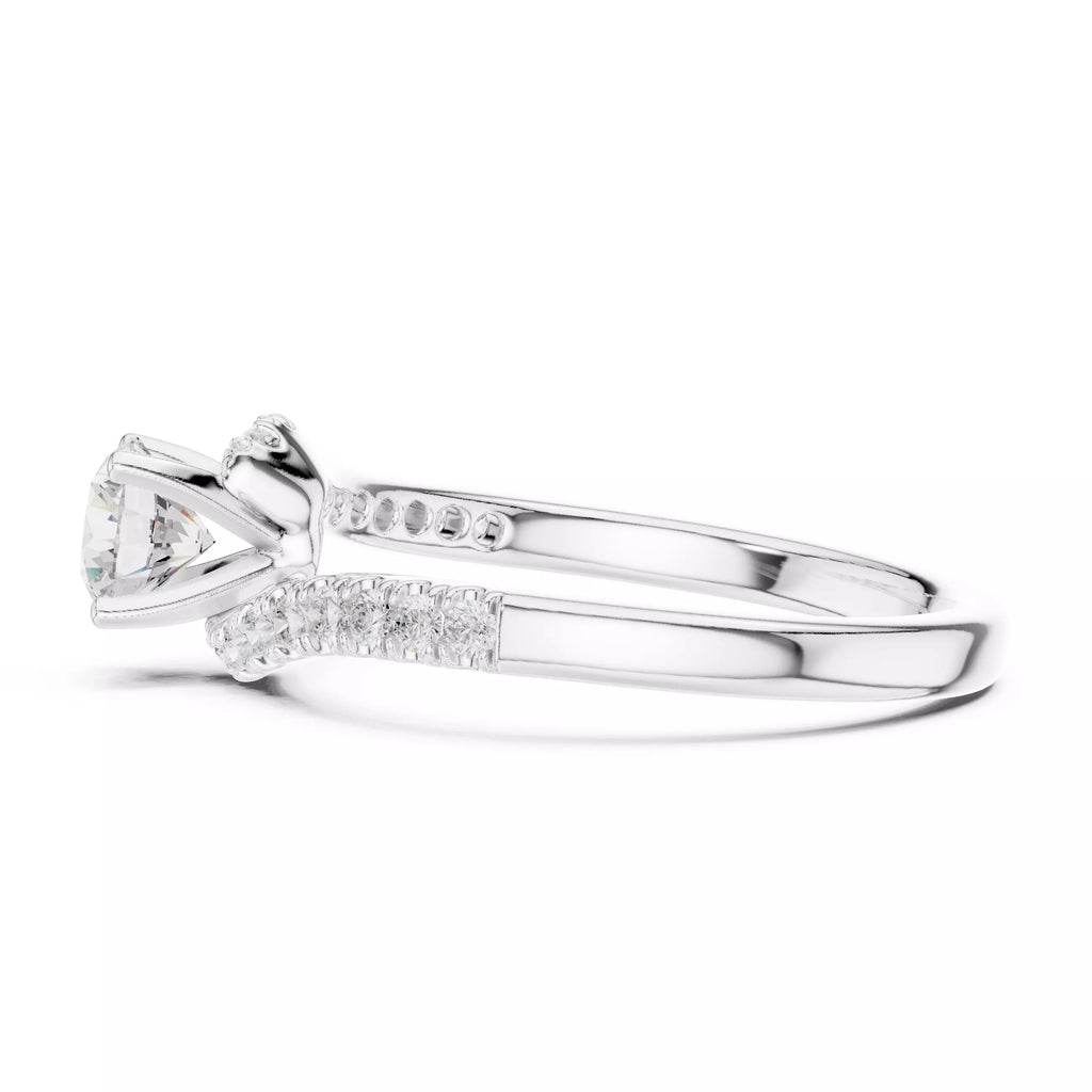 Pavé Bypass Ring - Round