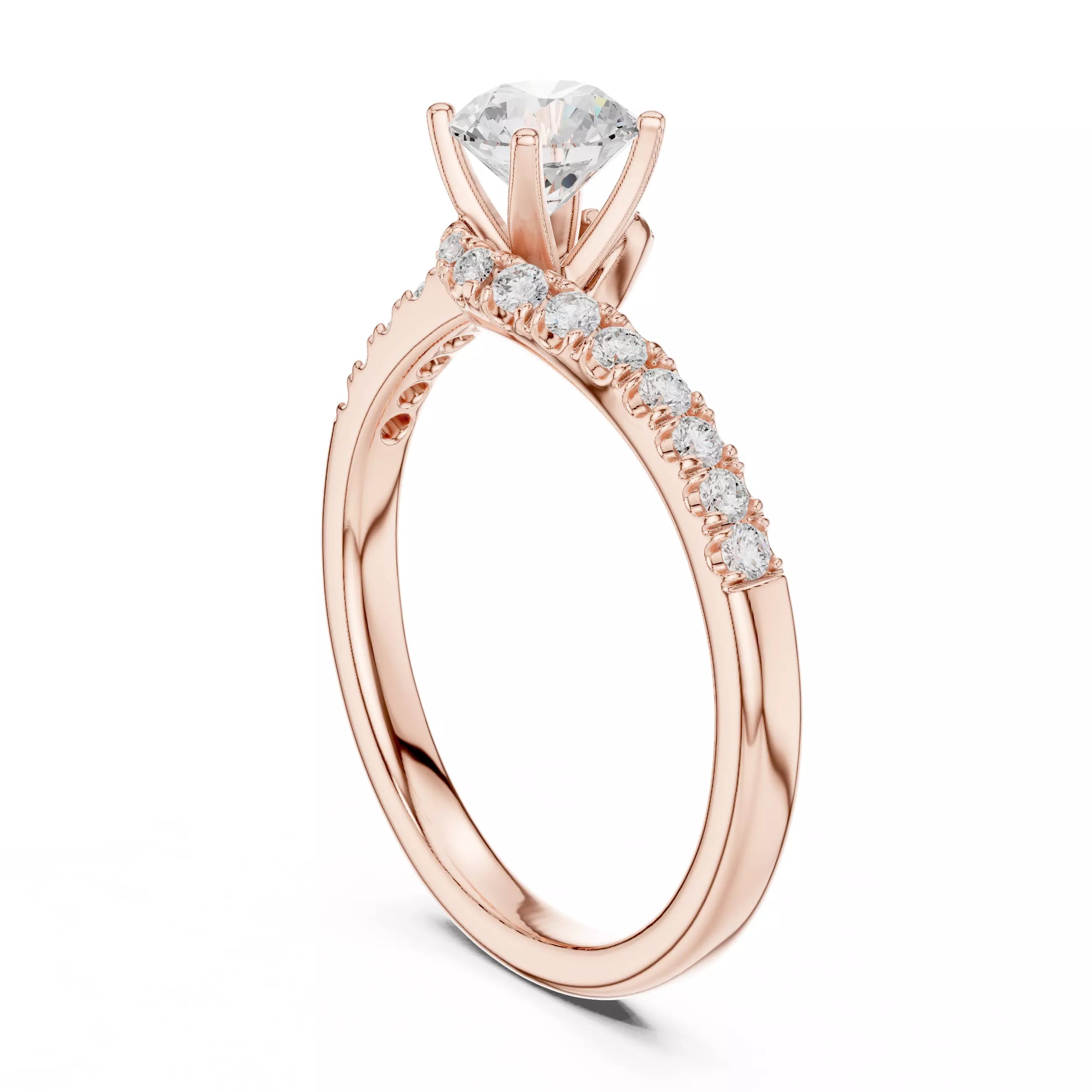 Pavé Bypass Ring - Round