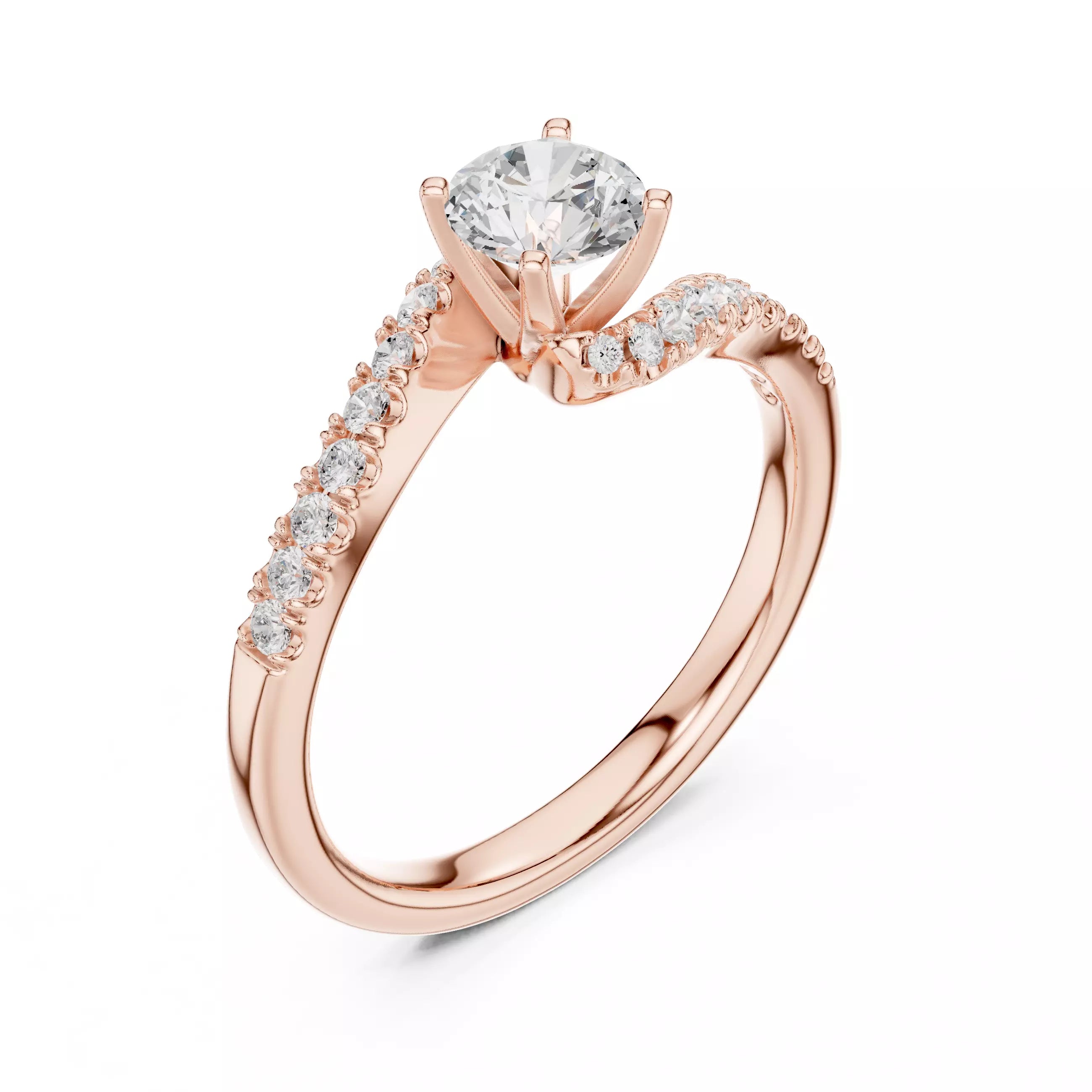 Pavé Bypass Ring - Round