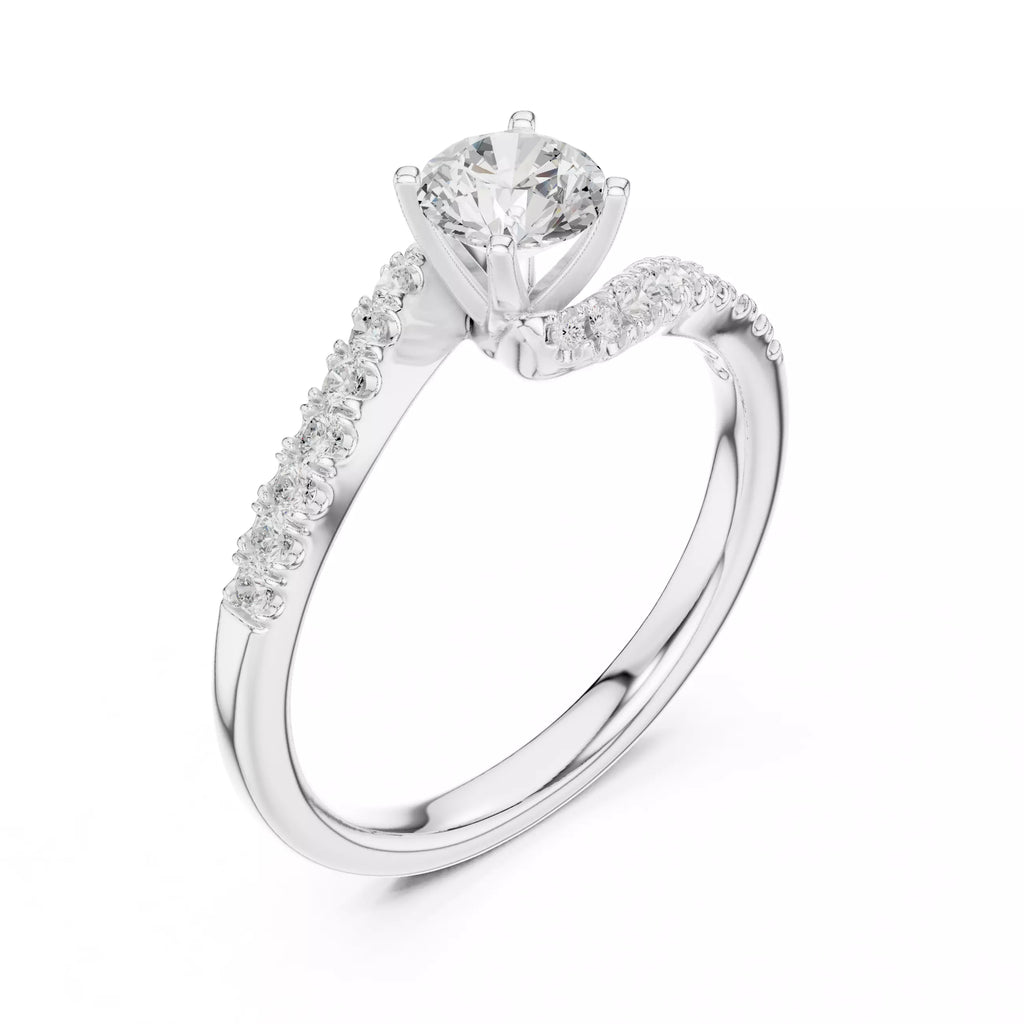 Pavé Bypass Ring - Round