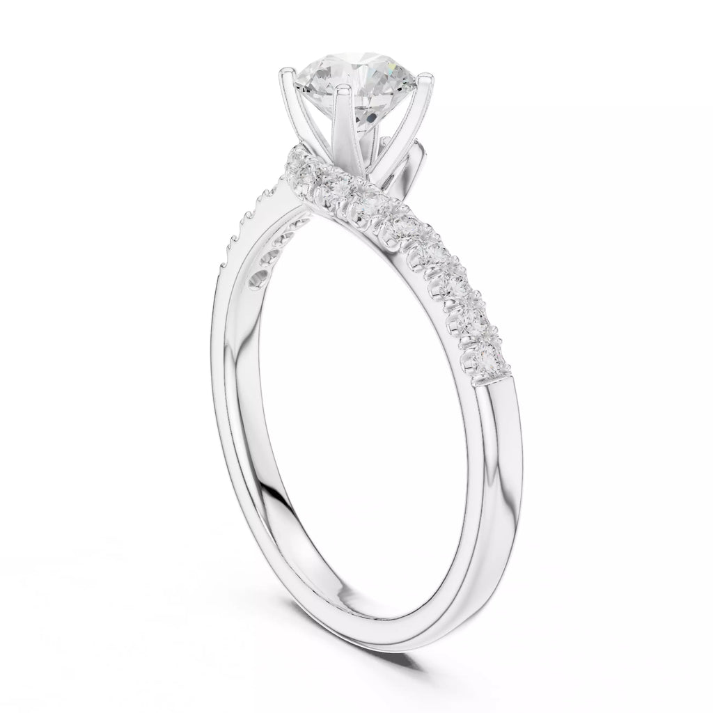 Pavé Bypass Ring - Round