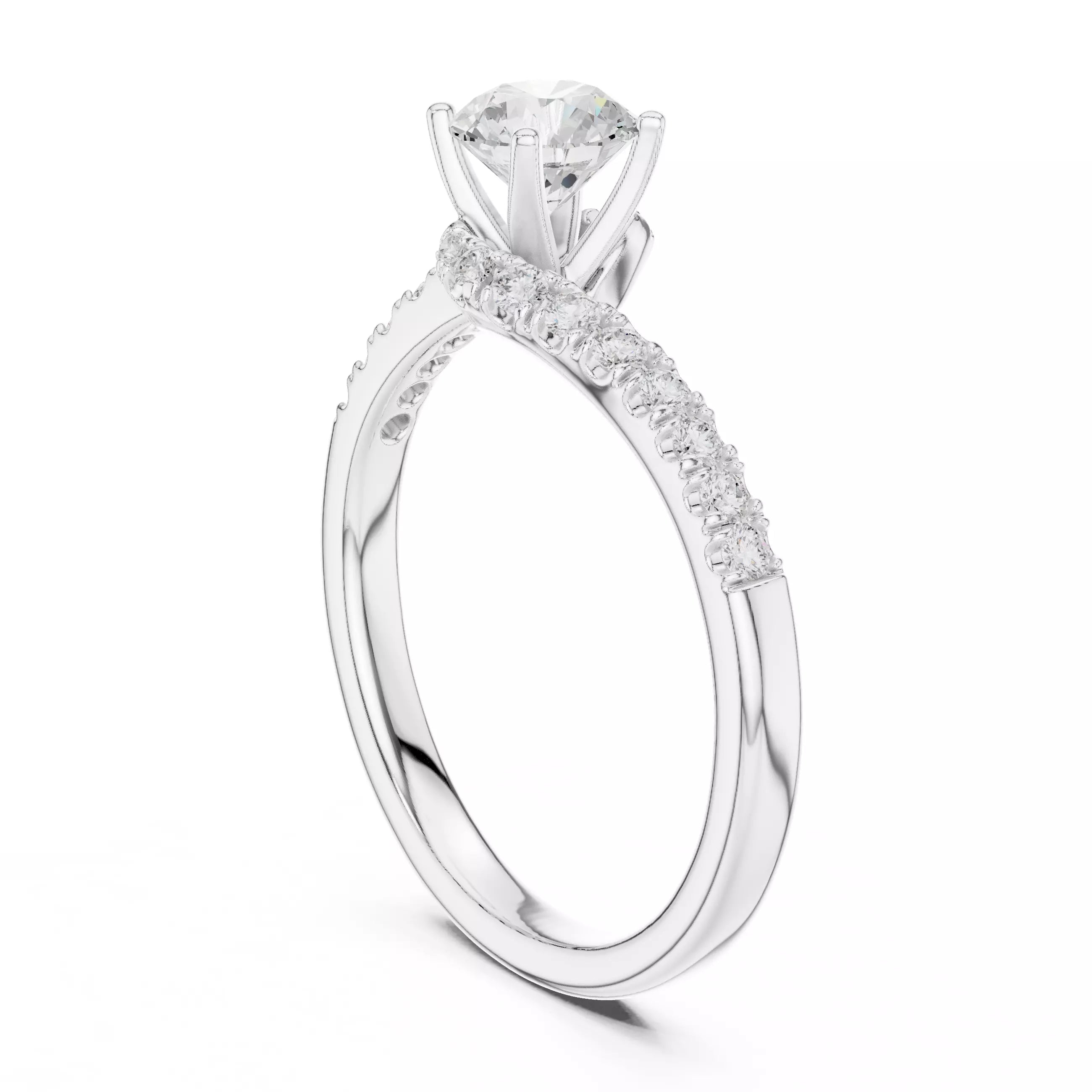 Pavé Bypass Ring - Round