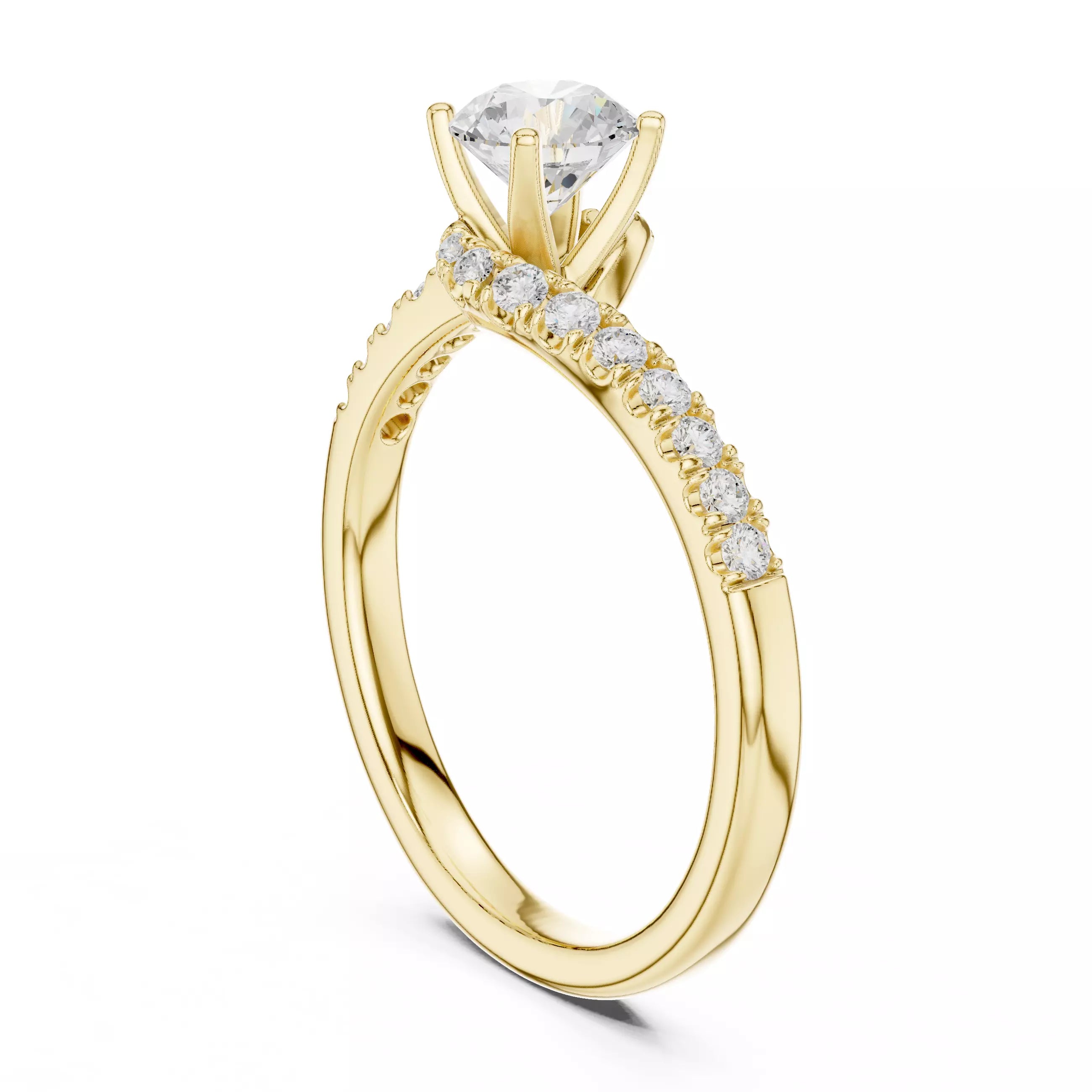 Pavé Bypass Ring - Round