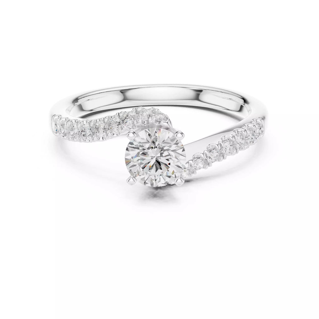 Pavé Bypass Ring - Round