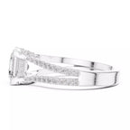Pavé Split Shank Ring - Asscher