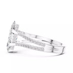 Pavé Split Shank Ring - Marquise