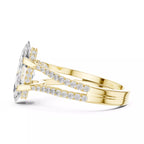 Pavé Split Shank Ring - Marquise