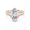 Pavé Split Shank Ring - Marquise