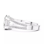 Pavé Split Shank Ring - Oval