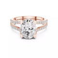 Pavé Split Shank Ring - Oval