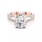Pavé Split Shank Ring - Oval