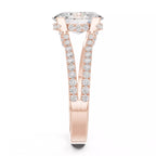 Pavé Split Shank Ring - Oval
