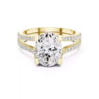 Pavé Split Shank Ring - Oval