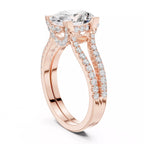 Pavé Split Shank Ring - Oval