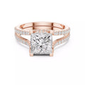 Pavé Split Shank Ring - Princess
