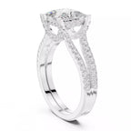 Pavé Split Shank Ring - Princess