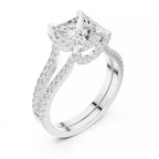 Pavé Split Shank Ring - Princess
