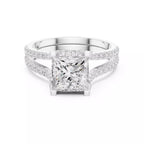 Pavé Split Shank Ring - Princess