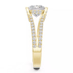 Pavé Split Shank Ring - Princess