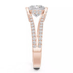 Pavé Split Shank Ring - Princess