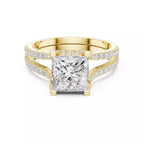 Pavé Split Shank Ring - Princess