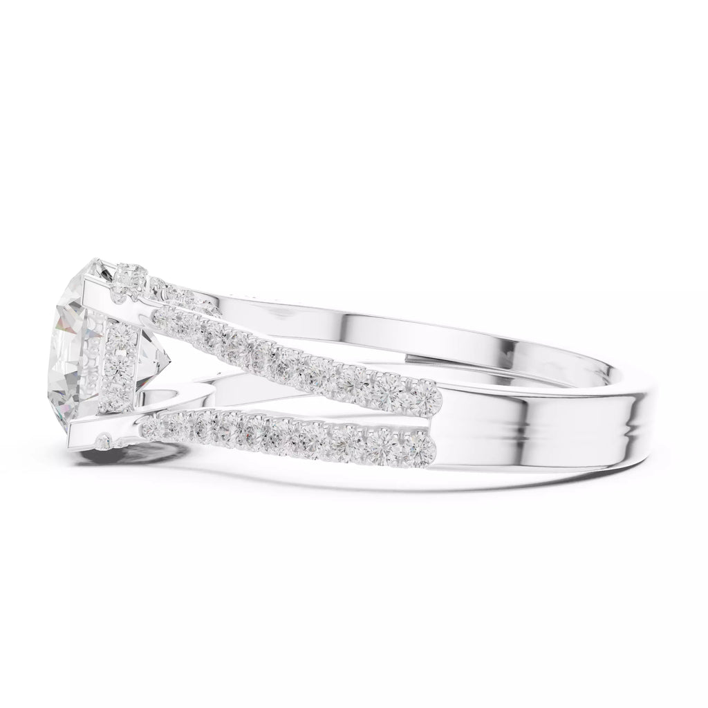Pavé Split Shank Ring - Round