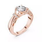 Twist Prong Solitaire Ring - Round