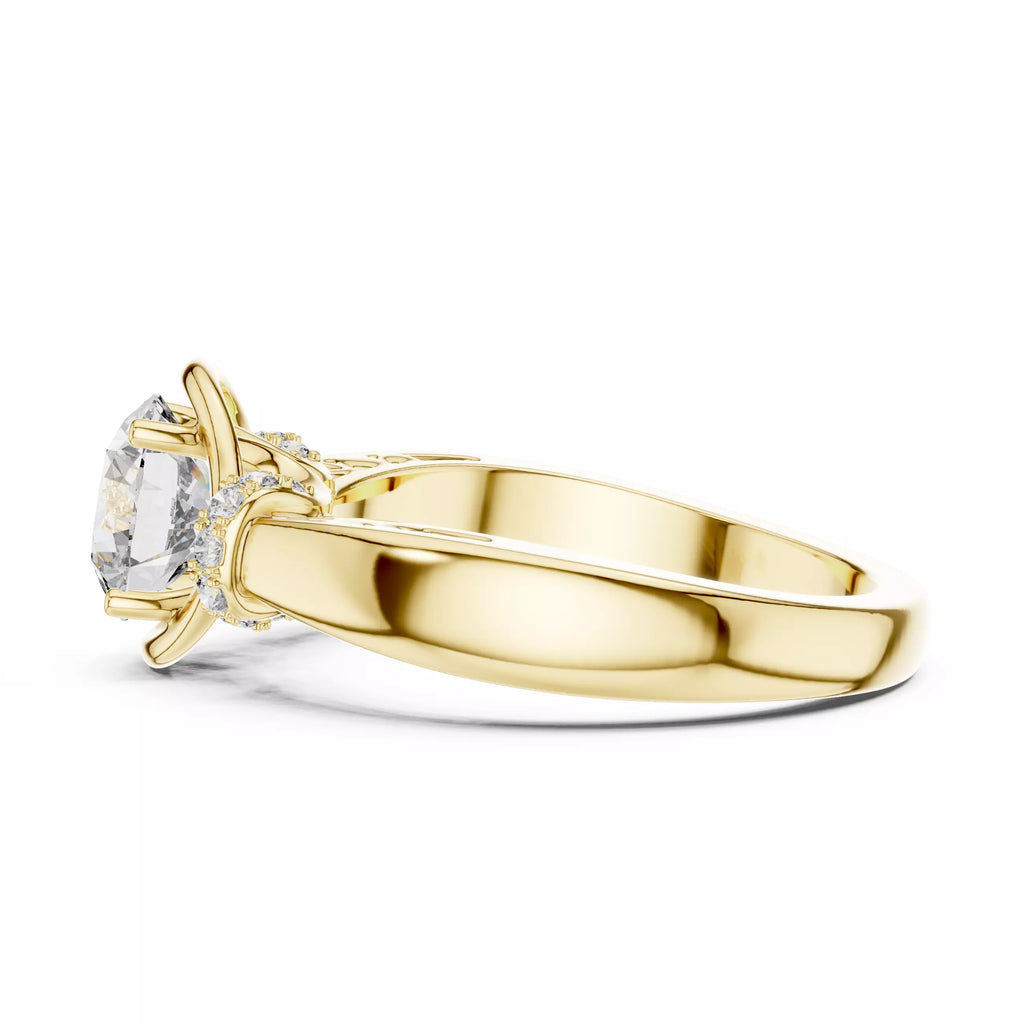 Twist Prong Solitaire Ring - Round