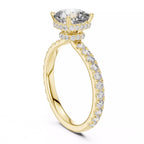 Pavé Solitaire Ring - Cushion
