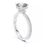 Pavé Solitaire Ring - Cushion