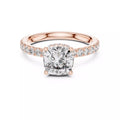 Pavé Solitaire Ring - Cushion