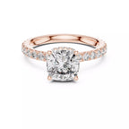 Pavé Solitaire Ring - Cushion