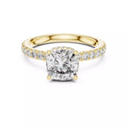 Pavé Solitaire Ring - Cushion