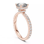 Pavé Solitaire Ring - Cushion