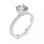 Pavé Solitaire Ring - Cushion