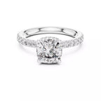 Pavé Solitaire Ring - Cushion