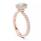 Pavé Solitaire Ring - Heart Cut