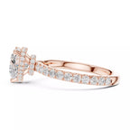 Pavé Solitaire Ring - Heart Cut