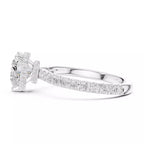 Pavé Solitaire Ring - Heart Cut