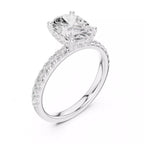 Pavé Solitaire Ring - Oval
