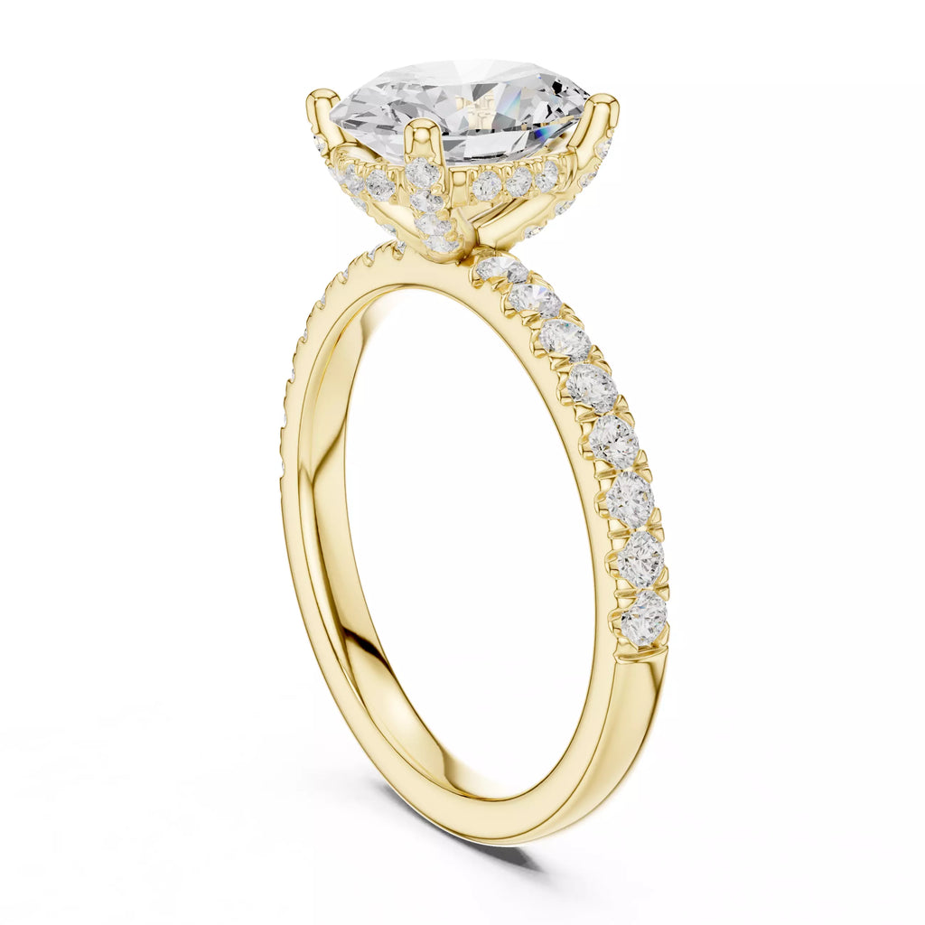 Pavé Solitaire Ring - Oval