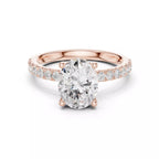 Pavé Solitaire Ring - Oval